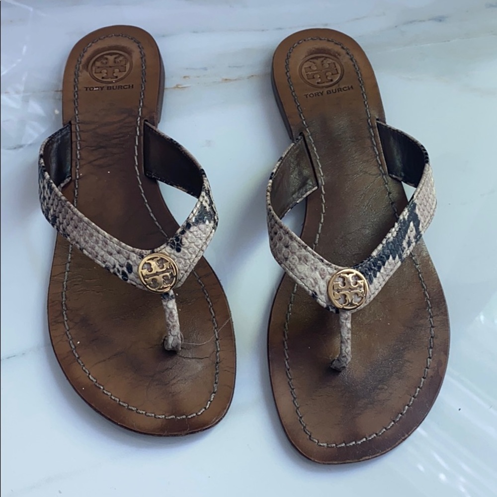 Tory Burch snake skin sandals